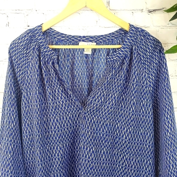 KENAR Boho 3/4 Sleeve Blouse/Boho Top Size L - Picture 7 of 8